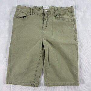 The Children's Place Olive Green Shorts - Boys’ Relaxed Fit - Size 14 - Stretch